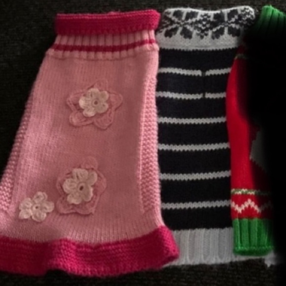 Lot of  2 xsmall dog sweaters